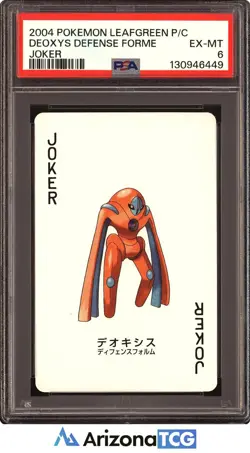 Pokemon 2004 Deoxys Defense Forme Joker LeafGreen Playing Card Japanese PSA 6 - Image 1