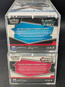 2x Pokemon Black Bolt White Flare Sealed Booster Bundle Display Case W/Acrylic - Image 3
