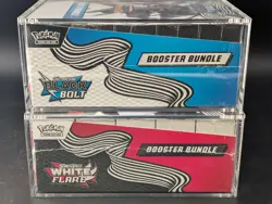 2x Pokemon Black Bolt White Flare Sealed Booster Bundle Display Case W/Acrylic - Image 4