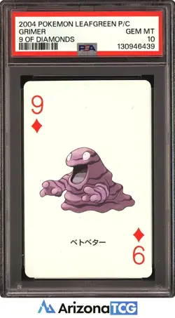 Pokemon 2004 Grimer 9 Of Diamonds LeafGreen Playing Card Japanese GEM MT PSA 10 - Image 1