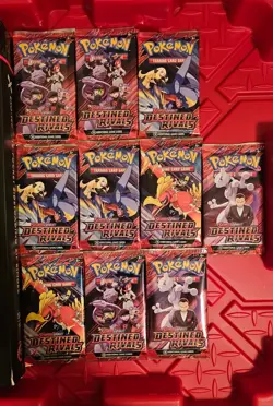 Pokemon Destined Rivals Lot - Vault X SV10 Unlimited Binder - 10 Sealed Packs - Image 5