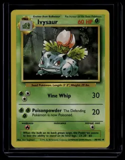 Base Set - Ivysaur / - No. 030/102 Vintage Pokemon TCG - Image 1