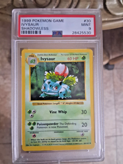 🔥TCG Pokemon 1995 1999 vintage Ivysaur 030/102 Base Set (Shadowless) RARE - Image 1