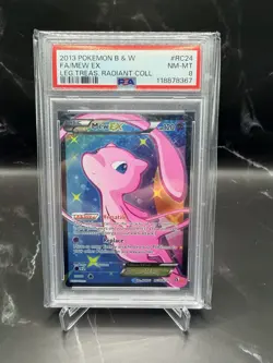 Pokemon Mew EX RC24/RC25 Legendary Treasures: Radiant Collection Holo PSA 8 - Image 1