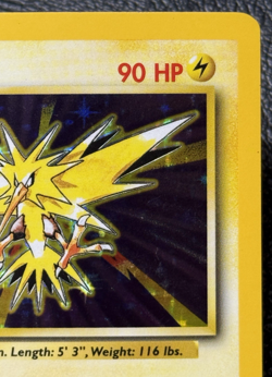 Zapdos 16/102 - Unlimited Holo Rare - Vintage Pokemon TCG: Base Set - NM/LP - Image 3