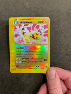 Ampharos 34/165 Rare Reverse Holo Expedition Base Set eReader Pokemon TCG LP+ - Image 2