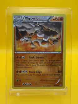 Rhyperior 76/160 XY-Primal Clash Reverse Holo Pokemon Card 2015 LP - Image 1