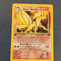Pokemon Blaine's Ninetales Gym Challenge 1st Edition Rare English Card #21/132 - Image 1