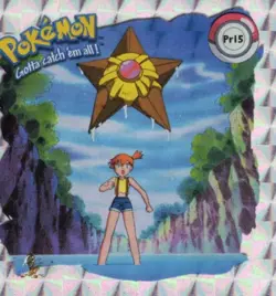 1999 Pokemon ArtBox Sticker - LP Pokemon Staryu and Misty Pr15 - Image 1