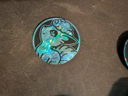 Pokemon Vulpix Blue Jumbo Coin Token for TCG Pokemon from Holiday Box - Image 1