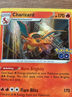 Charizard Holo Rare 10/78 Pokemon Go Holo English Pokemon Card Near Mint - Image 3