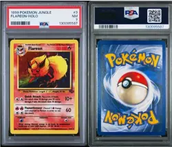 1999 Pokemon Unlimited Jungle Flareon Holo 3/64 PSA 7 NM - Freshly Graded! - Image 3
