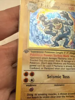 Pokemon TCG Machamp Holo Rare Card Base Set 8/102, 1st Edition, Factory Sealed - Image 3