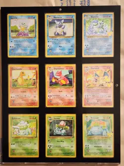 Pokemon Starters & Evolutions Charizard Blastoise Venusaur 25th Anniversary Holo - Image 1