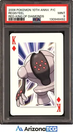 Pokemon 2006 Registeel King Of Diamonds 10th Annv. Playing Card PSA 9 - Image 1