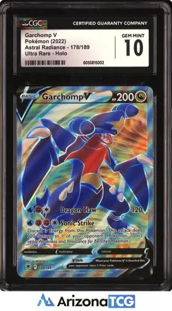 Pokemon 2022 Garchomp V 178/189 Holo Ultra Rare Astral Radiance GEM MINT CGC 10 - Image 1