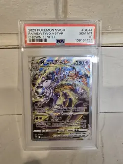 PSA 10 GEM MINT 2023 Pokemon Mewtwo VSTAR GG44 Crown Zenith Alt Art - Image 1