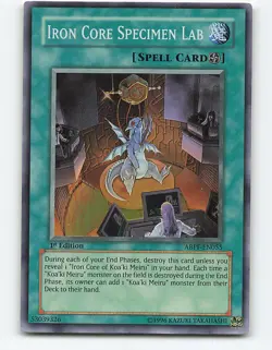 Iron Core Specimen Lab #ABPF-EN055 Super Rare 1st Edition Yugioh Card - Image 1
