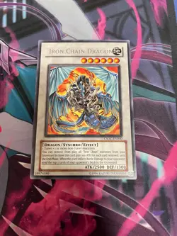 YUGIOH - IRON CHAIN DRAGON - RARE - CSOC - UNLIMITED - LP - Image 1