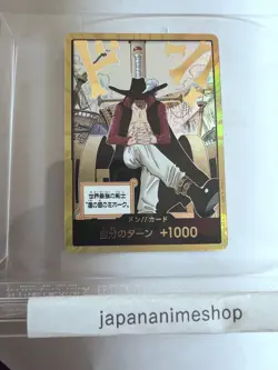 One Piece Card Gold Frame Dracule Mihawk DON!! Card OP14 THE AZURE SEA'S SEVEN - Image 1