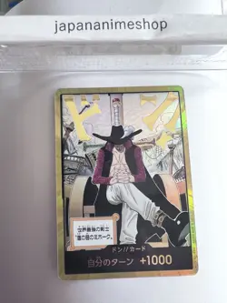 One Piece Card Gold Frame Dracule Mihawk DON!! Card OP14 THE AZURE SEA'S SEVEN - Image 3