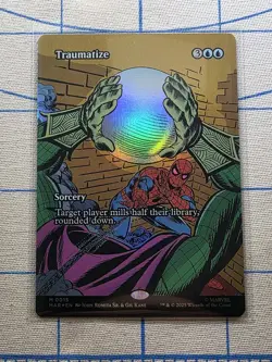 Traumatize (Borderless) M 0015 MTG Marvel Universe Eternal-Legal Foil - Image 1