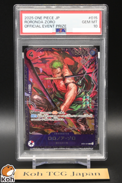 PSA 10 Zoro ST21-015 Flagship Battle 2025 Top 8 Prize Japanese ONE PIECE Card - Image 1