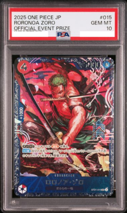 PSA 10 Zoro ST21-015 Flagship Battle 2025 Top 8 Prize ONE PIECE Card Japanese - Image 1