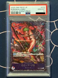 PSA 10 Zoro ST21-015 Flagship Battle 2025 Top 8 Prize ONE PIECE Card Japanese - Image 1