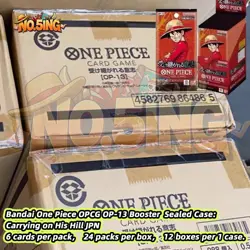 One Piece TCG Card Game OP-13 Carrying on His Hill Box Case JP - Image 1
