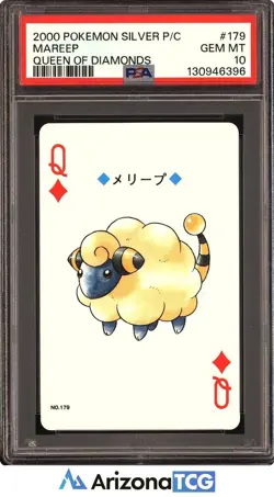 Pokemon 2000 Mareep 179 Queen Diamonds Silver Playing Card Japanese PSA 10 - Image 1