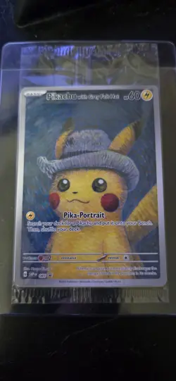 Pokemon Card - Pikachu with Grey Felt Hat X VAN GOGH PIKACHU Promo SVP085 SEALED - Image 1