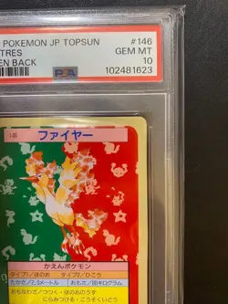 [PSA 10] 1997 Japanese Topsun Moltres Green Back #146 Pokemon Card Rare F/S - Image 3
