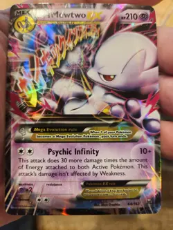 Mega M Mewtwo EX 64/162 Ultra Rare XY Breakthrough Pokemon Card 2016 Edition MP - Image 2