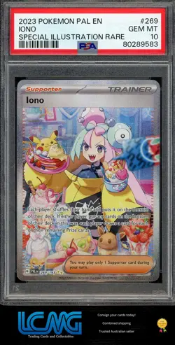 Pokemon TCG Card PSA 10 Paldea Evolved #269/193 Iono Holo - Image 1