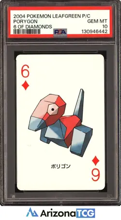 Pokemon 2004 Porygon 6 Of Diamonds LeafGreen Playing Cards Japanese PSA 10 - Image 1