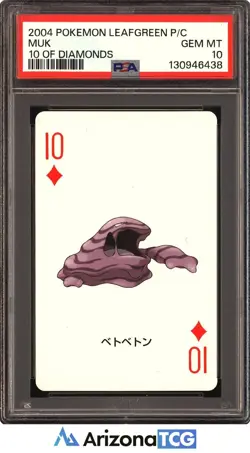 Pokemon 2004 Muk 01 10 Of Diamonds LeafGreen Playing Cards Japanese PSA 10 - Image 1