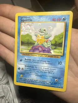 Squirtle Pokemon Card TCG 1999 Unlimited Base Set 63/102 WOTC - Image 1