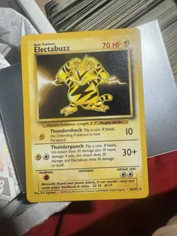 Pokemon TCG Electabuzz Base Set, Unlimited Rare Card 20/102 NM Condition - Image 1