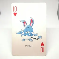 Azumarill 10 Heart Pokemon Sapphire Playing Cards BACK Kyogre 2003 Nintendo - Image 1