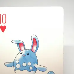 Azumarill 10 Heart Pokemon Sapphire Playing Cards BACK Kyogre 2003 Nintendo - Image 3