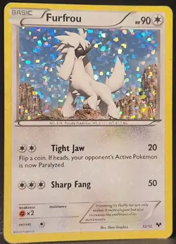 2014 Furfrou 12/12 Holo McDonalds Promo Pokemon Card TCG - Image 1