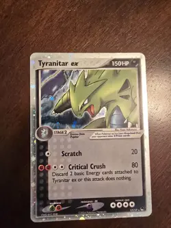 Pokemon TCG Tyranitar EX Cosmos Holo Ultra Rare Card 17/17 Pop Series 1 - Image 1