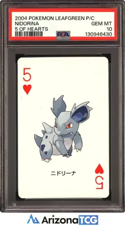 Pokemon 2004 Nidorina 5 Of Hearts LeafGreen Playing Cards Japanese GEM MT PSA 10 - Image 1