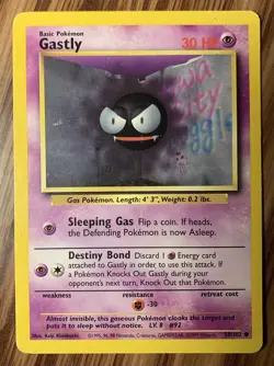 Gastly #50/102 Shadowless Non Holo 1999 Base Set Pokemon Card - Image 1