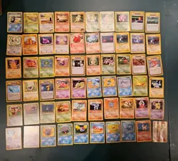 Lot Of 60 Vintage Pokemon Cards: Trainers, Shadowless, Rare Mod Played - Image 1