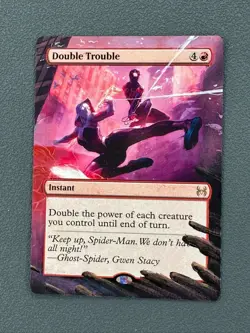 Double Trouble MTG Marvel's Spider-Man Eternal Hand Painted Extended Altered Art - Image 1