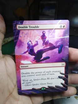 Double Trouble MTG Marvel's Spider-Man Eternal Hand Painted Extended Altered Art - Image 2