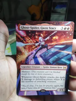 Ghost-Spider, Gwen Stacy MTG Marvels Spider-Man Eternal Hand Painted Altered Art - Image 2