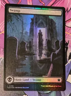 MTG Foundations *FOIL FULL ART* SWAMP #286 NM - Image 1